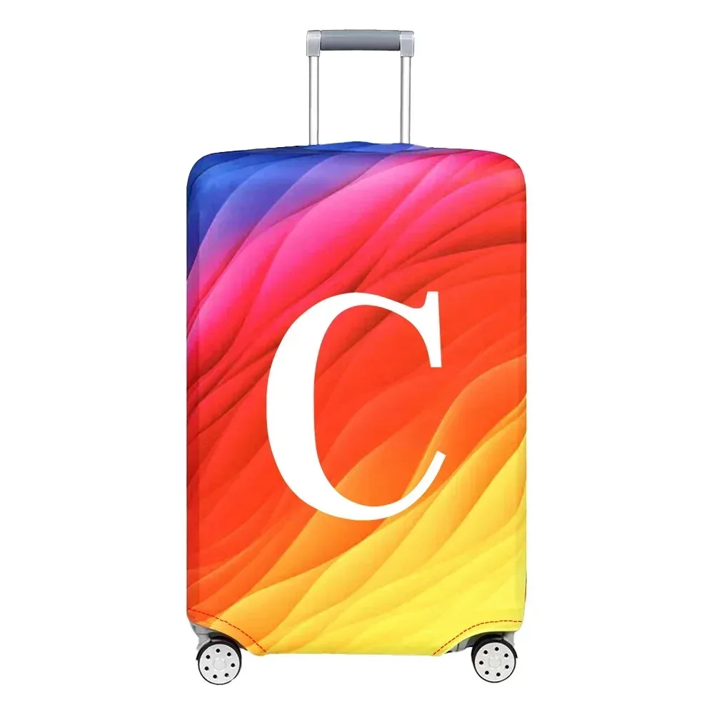 housse de protection pour compartiment à bagages, série de lettres blanches, tissu résistant, housse anti-poussière pour valises de voyage de 18 à 32 pouces