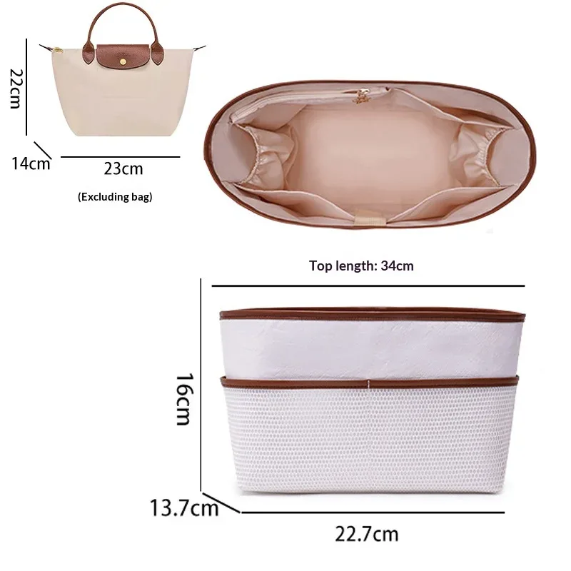 organisateur de sac pour sac fourre-tout longchamp, pour ranger un ordinateur portable de 11 à 14 pouces, une bouteille d'eau, facile à retrouver, support de sac durable, accessoires pour sac