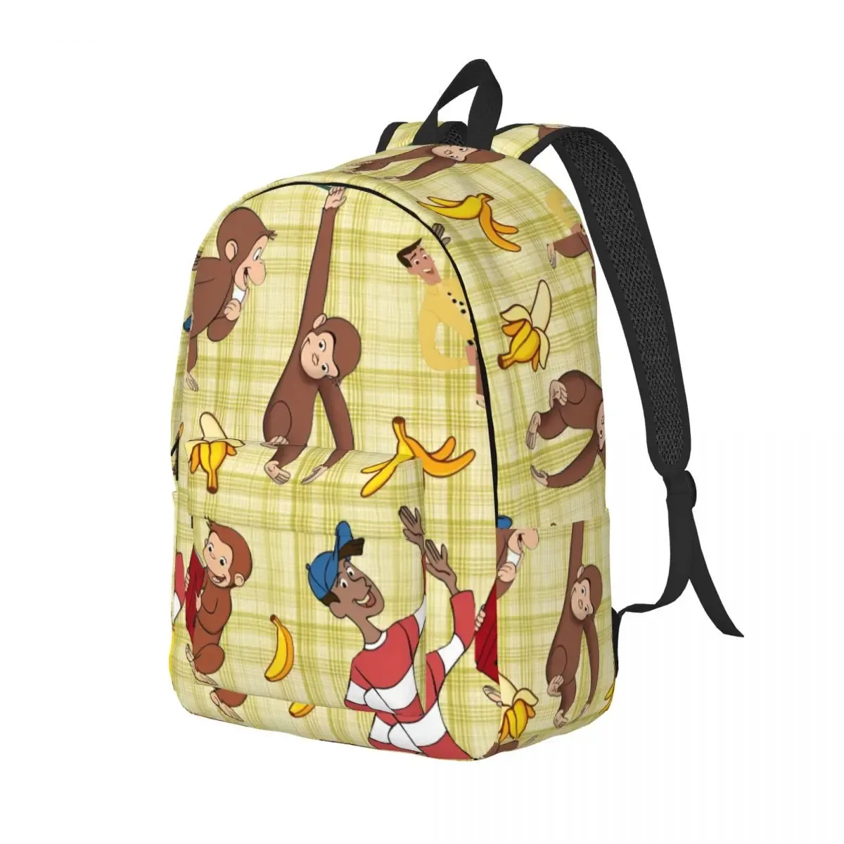 curieux george monkey anime sac à dos pour hommes femmes décontracté lycée randonnée voyage sac à dos ordinateur portable sacs en toile en plein air