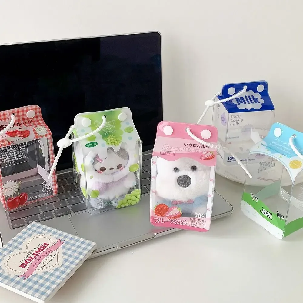 sac d'exposition de poupée en pvc imperméable, transparent avec lanière, sac de rangement de poupée en coton de 10cm, pochette de protection pour voyage en plein air