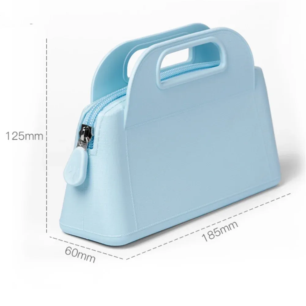 sac de rangement de cosmétiques en silicone, sac à main portable de voyage, organisateur de produits de toilette, sacs de maquillage à fermeture éclair, pochette étanche multifonctionnelle