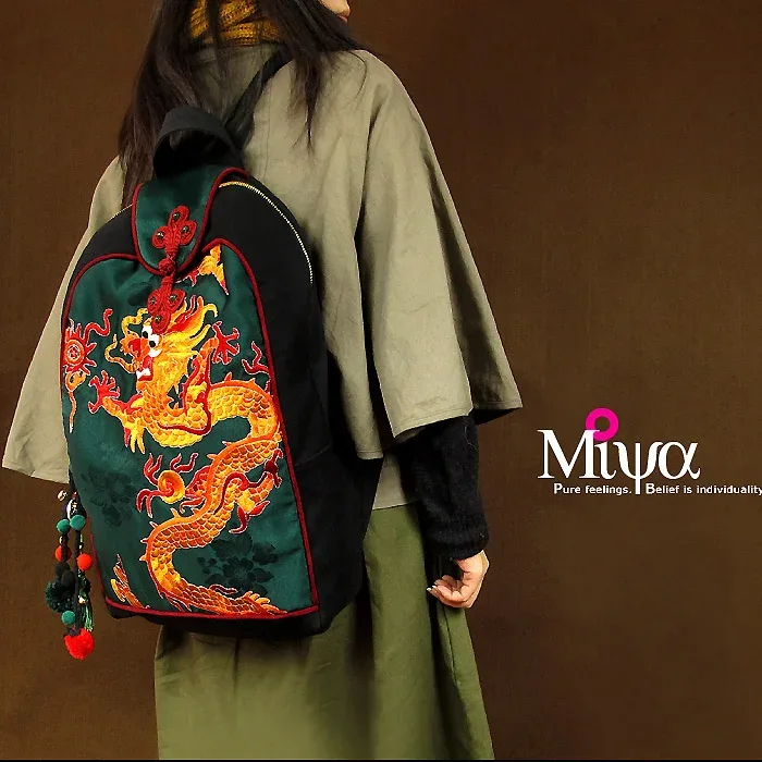 sac de voyage chic en toile d'aviation dragon sr, cartable ethnique, loisirs, randonnée, tradition alberoise