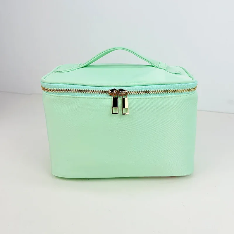 nouvelle trousse de maquillage portable en nylon imperméable 2025, sac de toilette de voyage, trousse de maquillage grande capacité, mini valise de voyage portable di