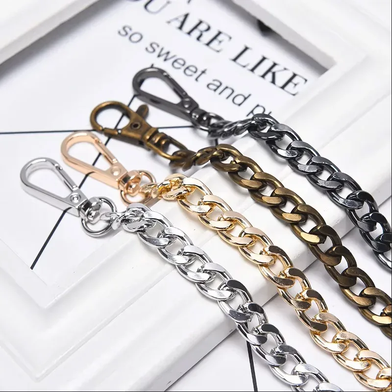 pièces de rechange en aluminium pour sac à main tissé à la main, poignées faites à la main, sangles amovibles, accessoires de bricolage