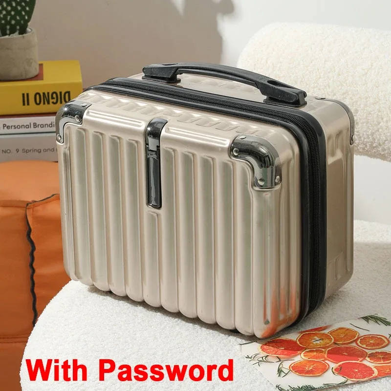 mini valise de voyage étanche avec fermeture éclair, boîtes de rangement portables, valise de maquillage, bagages pour enfants, 14 ", nouveau