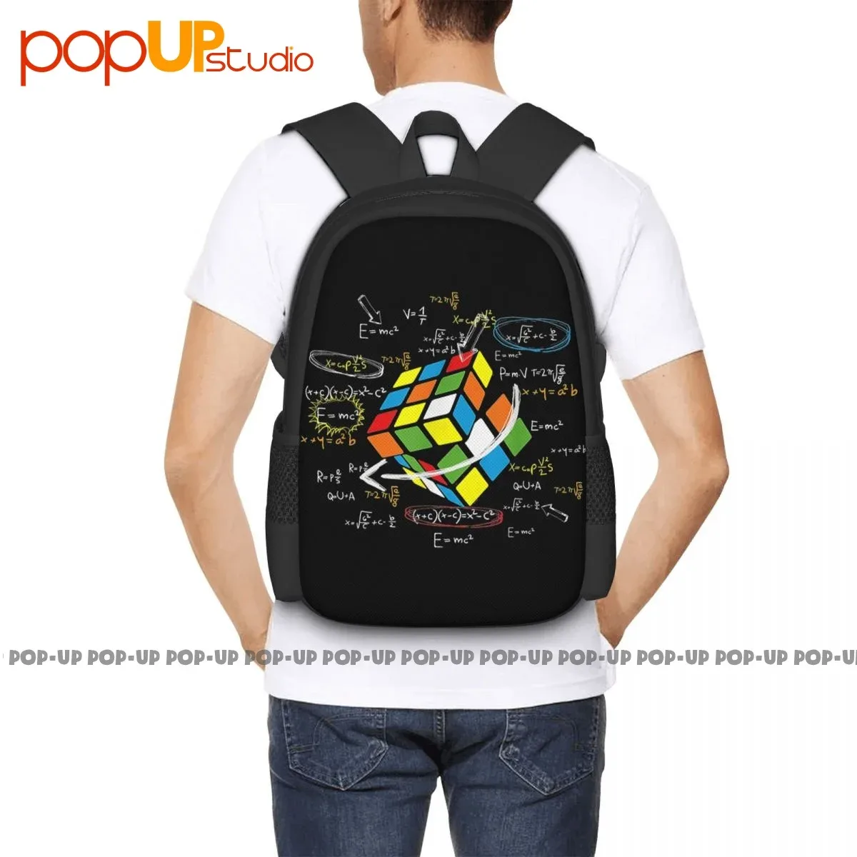 sac à dos complet grande capacité pour les amateurs de mathématiques et de rubik's cube