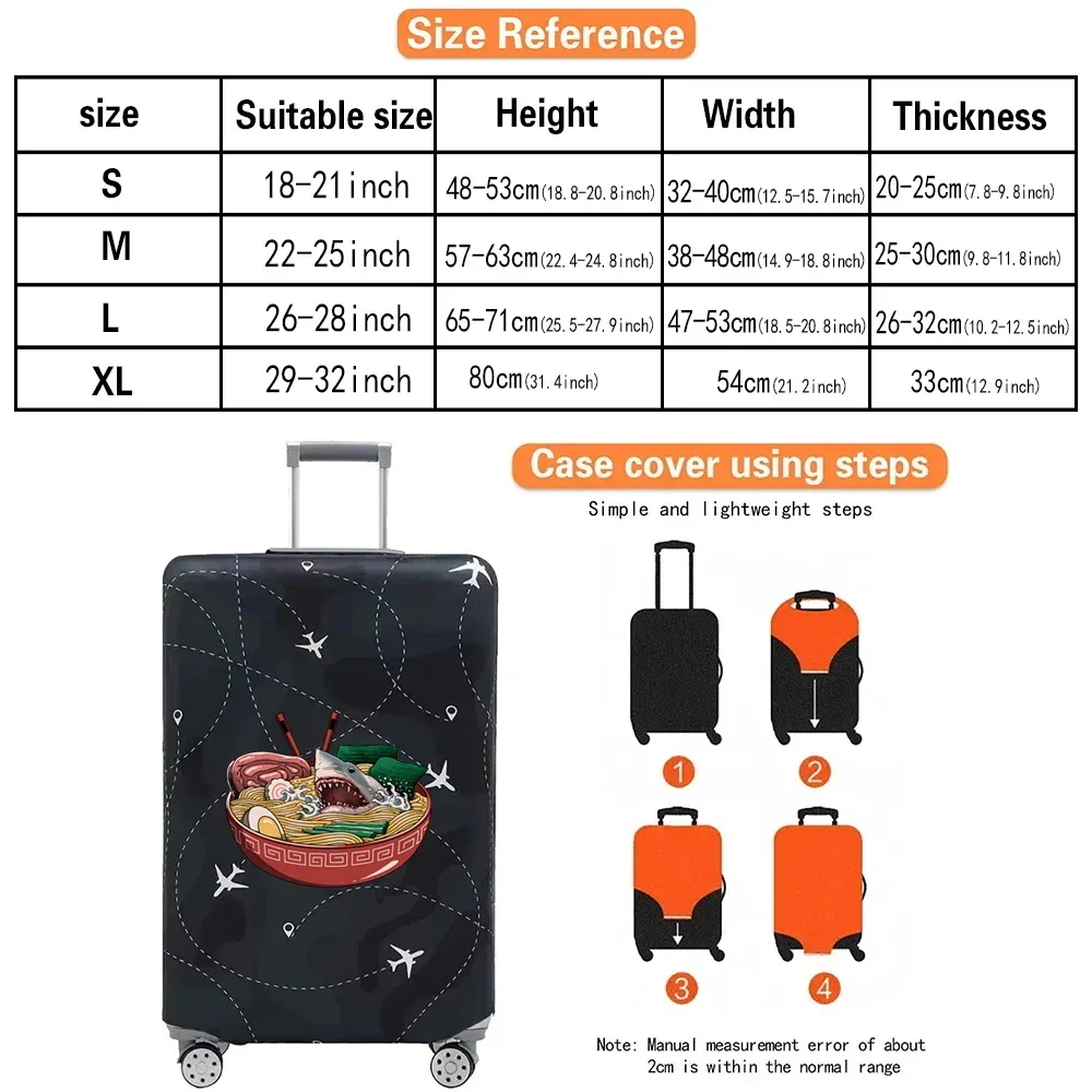 couvertures de bagages de voyage, housse de protection, housses de valise anti-poussière commandées, série d'impression de dessin animé, accessoires de voyage for18-32inch