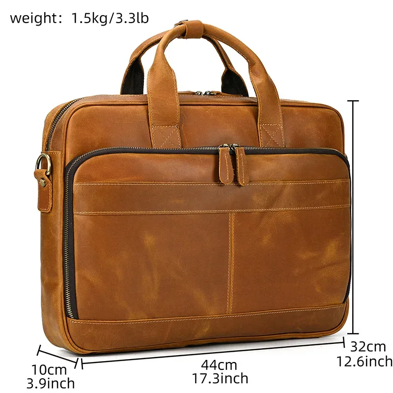 newsbirds-sac à main en cuir véritable pour hommes, sac à bandoulière messenger business, sac pour ordinateur portable 15.6 pouces, sacs à main pour hommes, couches