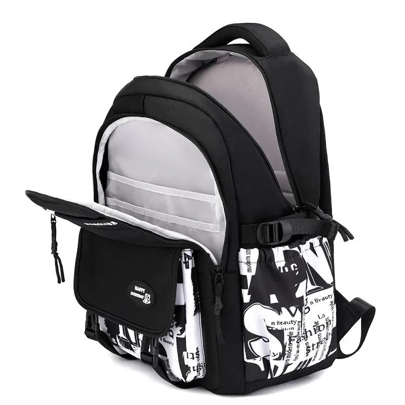 sac à dos de voyage pour homme, motif camouflage graffiti, grande capacité, pour voyages en plein air, sac d'école imperméable pour étudiants.