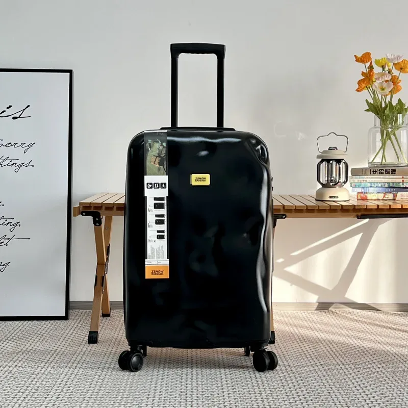 valise trolley concave-convexe, bagage cabine 20 pouces, valise de voyage, valise étudiante avec serrure à combinaison, bagage irrégulier 28 pouces