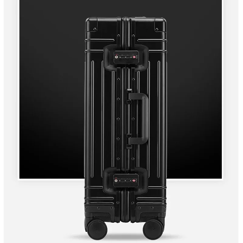 valise à roulettes en aluminium 100% de 20, 24, 26, 28, 30 pouces, valise de cabine imperméable en métal, valise de voyage en aluminium avec roulettes