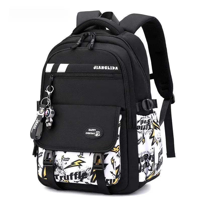 sac à dos de voyage léger grande capacité pour enfants, adolescents et collégiens, noir