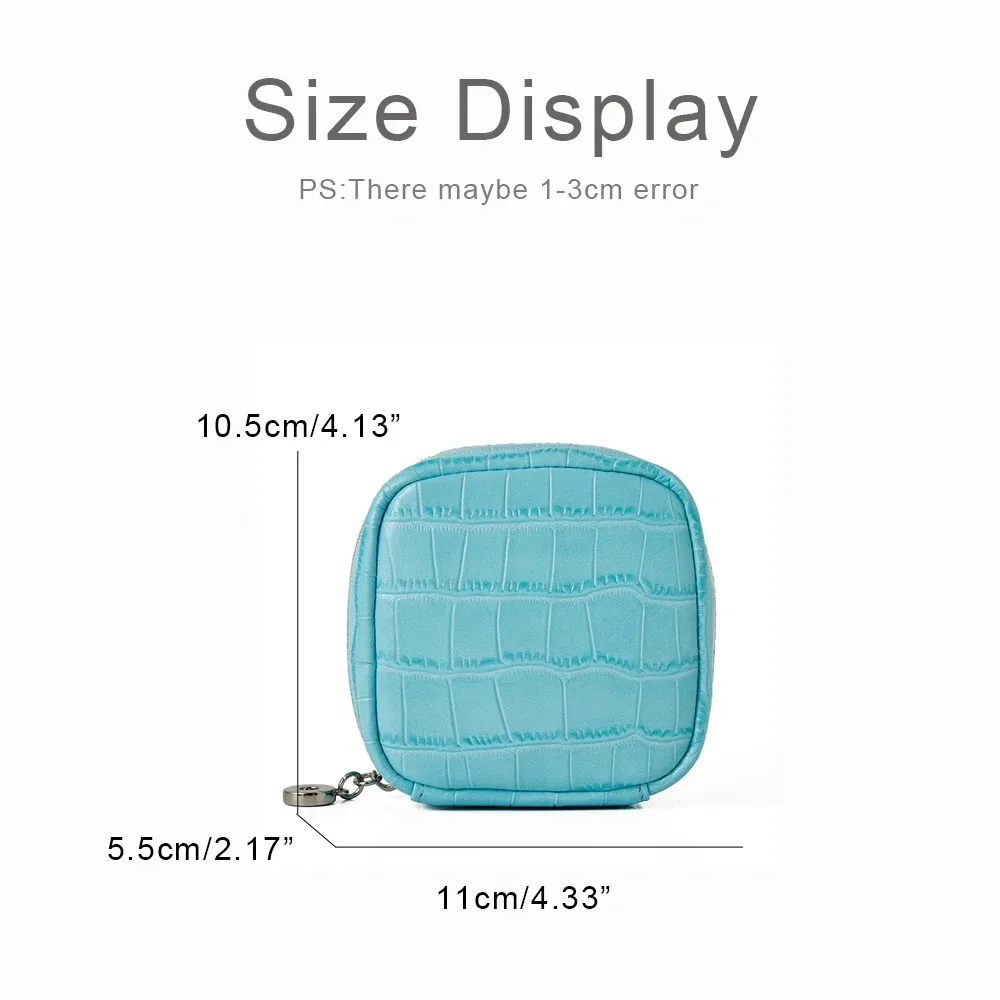 pochette de maquillage mini personnalisable avec initiales en cuir de vachette motif crocodile pour femmes, sacs à main de luxe de créateur, nouveauté 2026, organisateur de voyage