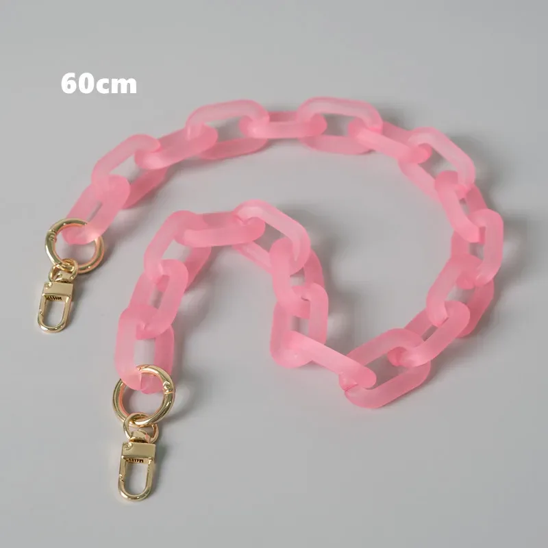 accessoires de sac à bandoulière en acrylique pour femmes, pièces détachables, chaîne de remplacement, bonbons, mignon, sangle mate, chaîne de poignée d'épaule, nouvelle mode