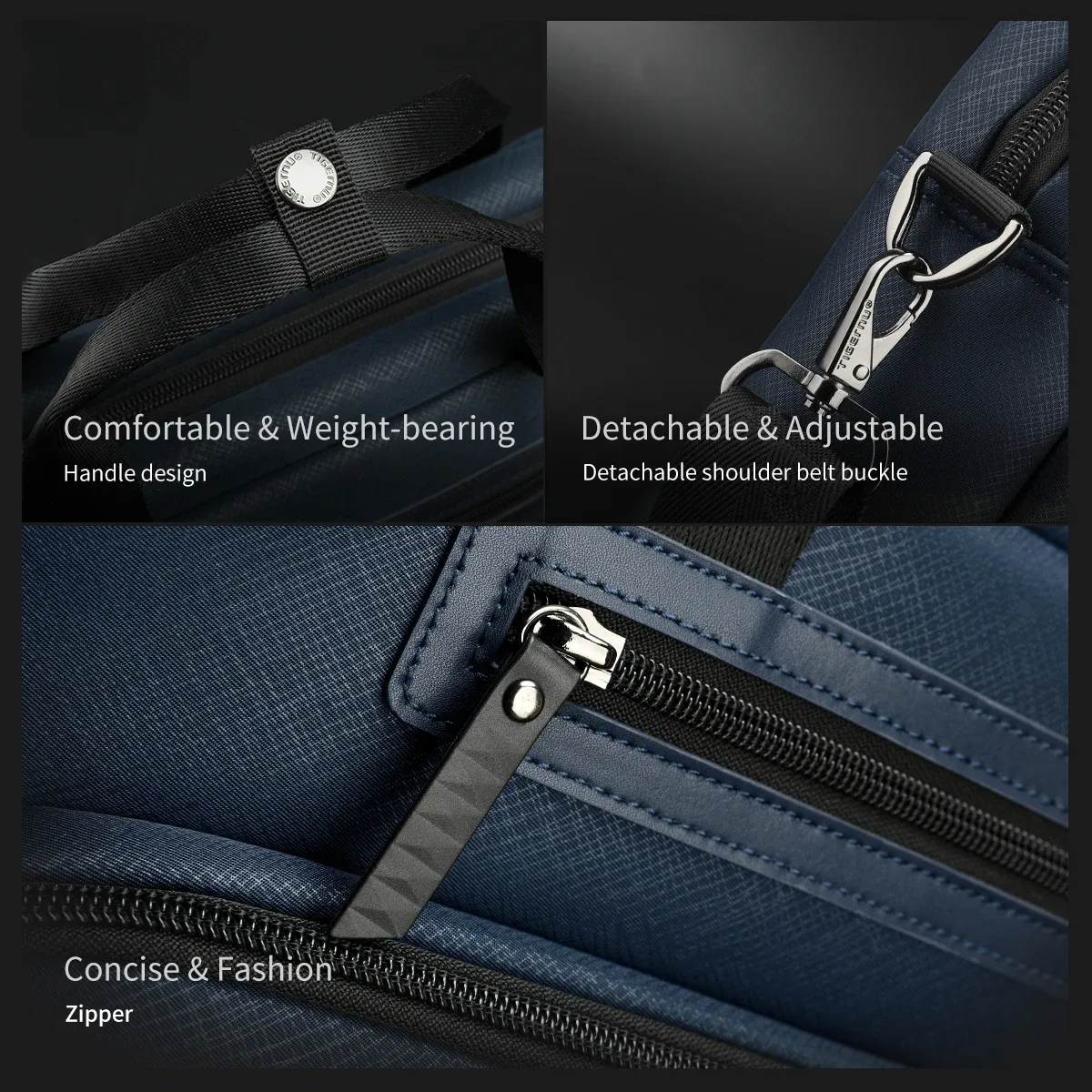 tig10u-étui à bombes étanche pour hommes d'affaires, sac à main pour ordinateur portable, sac messager de voyage, série allergique, mode, 12-14.1"