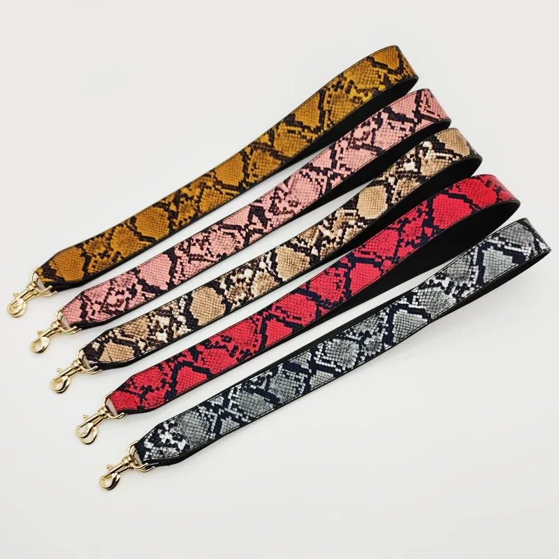 Sangle de sac en cuir serpentin pour femme, sangle de sac à bandoulière initiée, sangle de sac à bandoulière large, sangle de sac messager pour femme, ceinture, accessoires de partie, 100cm