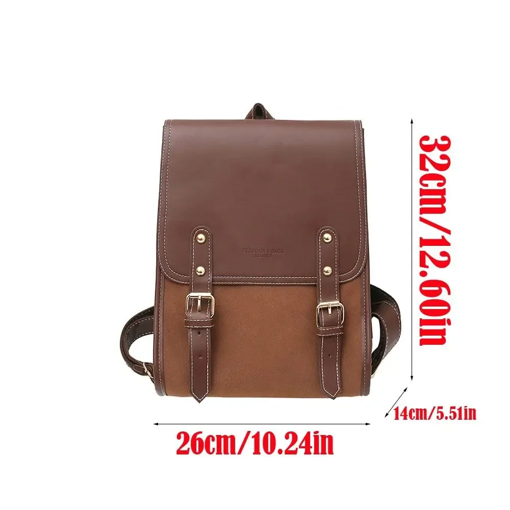 sac à dos japonais simple en cuir pu, style preppy, sacs à dos pour ordinateur portable de grande capacité, sacs de voyage