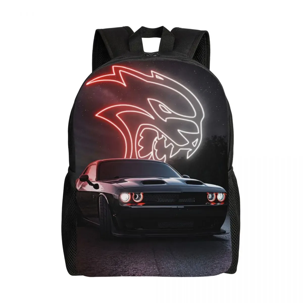 sac à dos d'étudiant srt hellcat demon dodge challenger, sac d'école, sac à dos de randonnée, sac de voyage, sac à bandoulière pour hommes et femmes