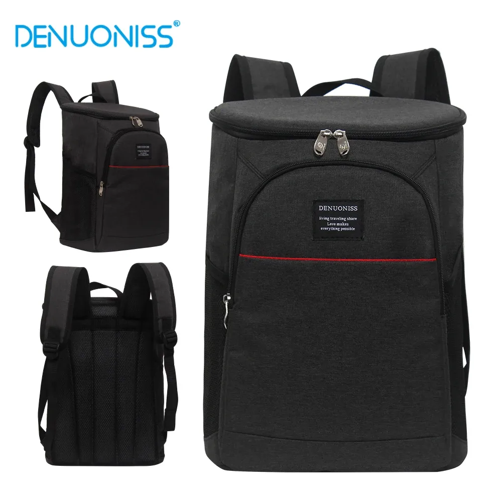 denuoniss 20l sac à dos isotherme thermique multicouche sac à dos isolé étanche sac anti-fuite pique-nique en plein air et ouvre-bouteille