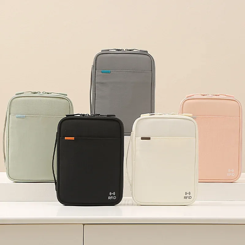nouveau sac à passeport multifonctionnel, sac de rangement domestique imperméable, sac portable pour cartes d'identité et billets, portefeuille de voyage pour passeport