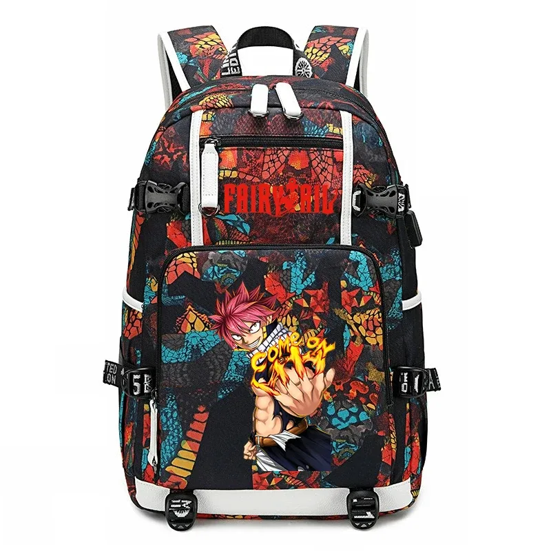 sac à dos d'école imprimé fairy tail anime, grande capacité, sac à livres pour adolescents et enfants, sac à dos de voyage décontracté