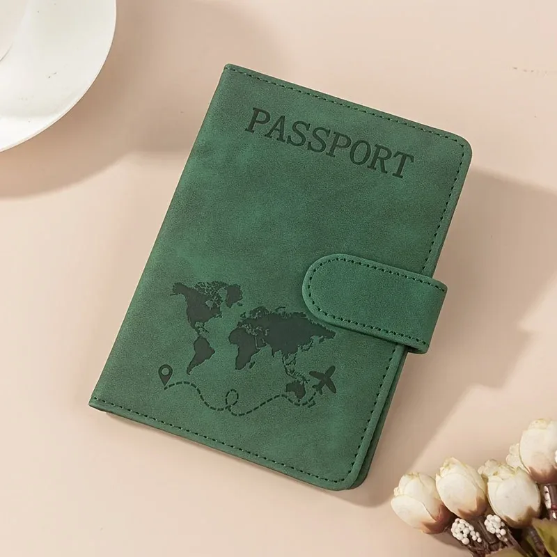 porte-passeport multifonction anti-rfid, portefeuille, porte-carte d'identité, fabriqué en cuir synthétique pu, housses de passeport