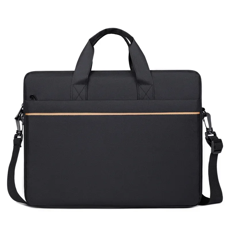 sac pour ordinateur portable 15-16 pouces pour hommes, mallette d'affaires de grande capacité, sac intérieur de rangement, sac à bandoulière simple, tissu oxford antichoc