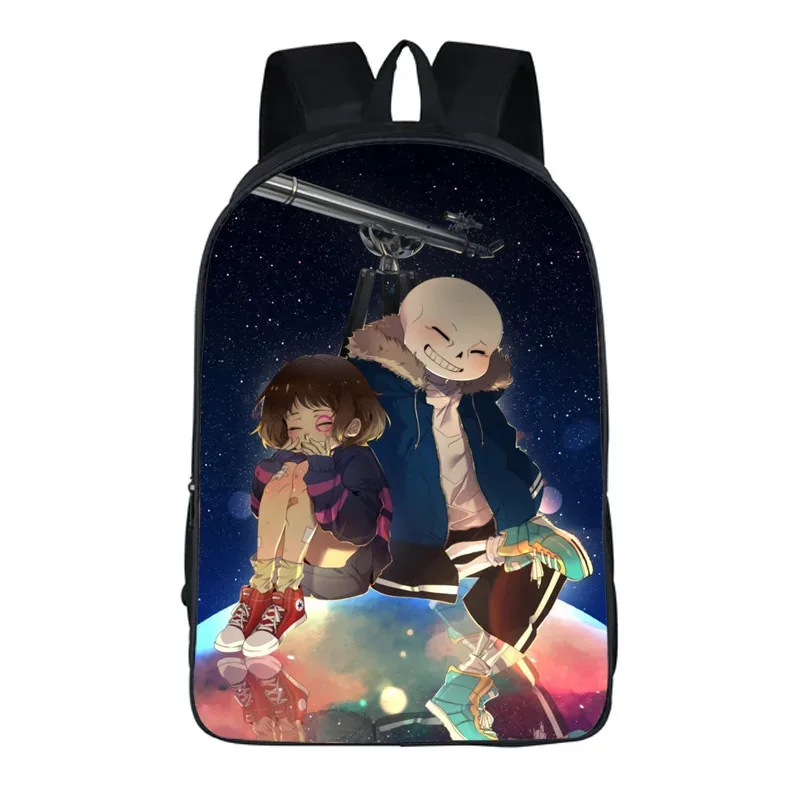 undertale dessin animé sac à dos sac d'école 40 cm/15.7 pouces sac à dos livre sacs ordinateur sac à dos pour garçon fille meilleur cadeau