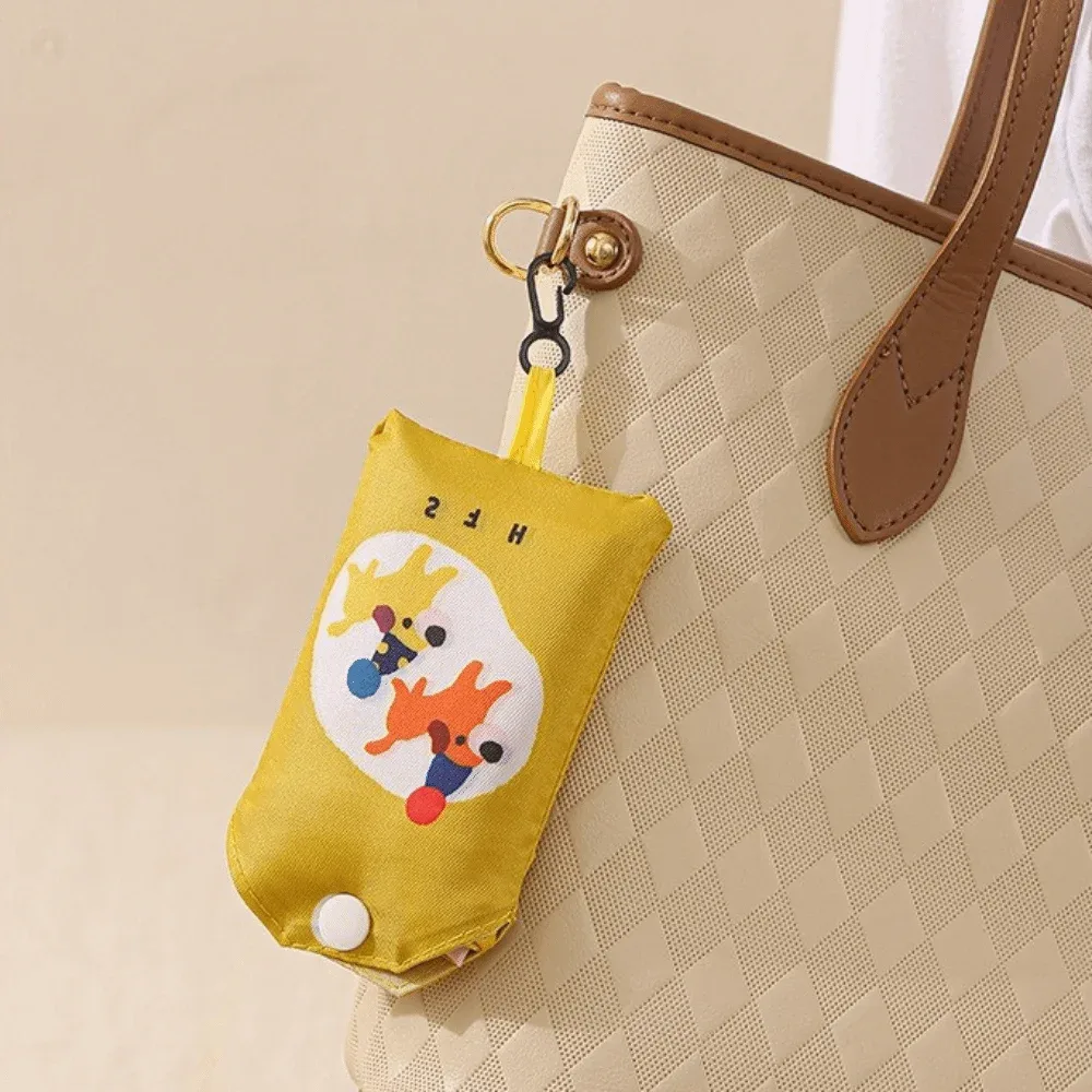 sac de courses à motif d'animaux de dessin animé, léger, grande capacité, écologique, pliable, sac de rangement mignon, utilisation quotidienne