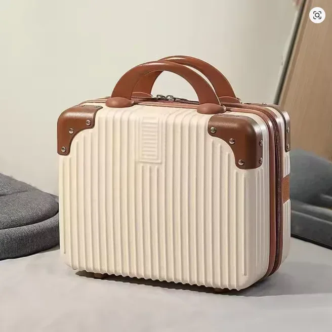 mini valise de voyage légère de 14 pouces, boîte à cosmétiques, organisateur de bagages à main étanche, étui de maquillage, petite valise d'embarquement portable