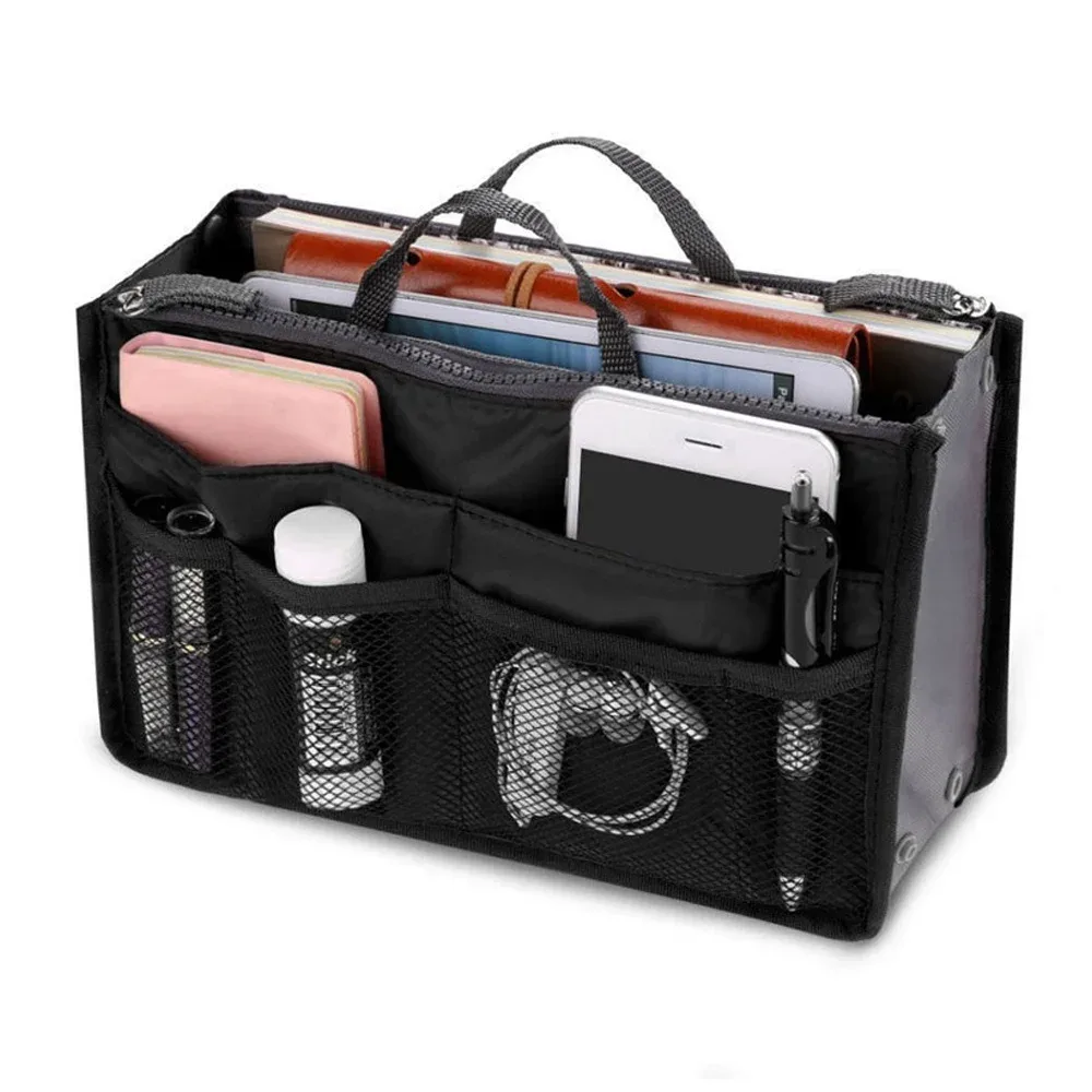 organisateur de sac de rangement pliant sacs à main grand liner maquillage sac de voyage sac à main de mode fourre-tout sac cosmétique salle de bain