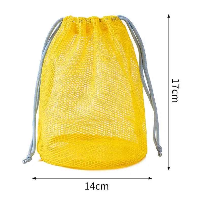 pochette de rangement en maille de nylon avec cordon de serrage, sac de voyage polyvalent pour produits numériques, organisateur de maquillage et cosmétiques, pour l'extérieur