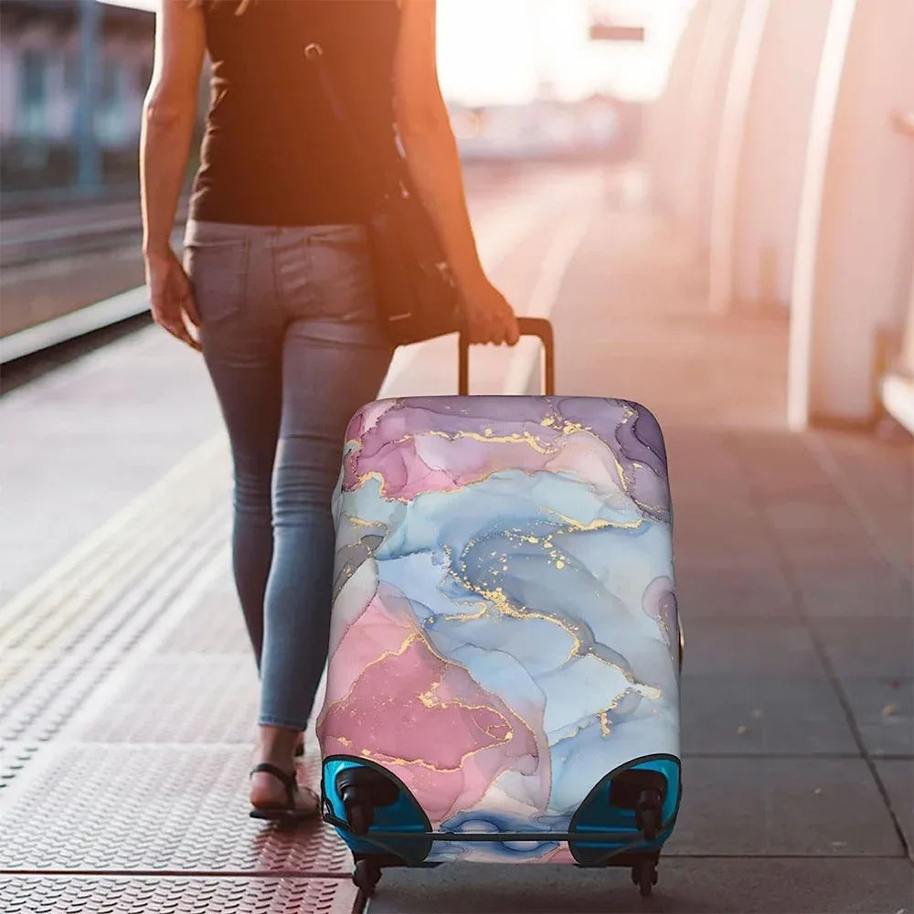 housse de protection pour bagages en tissu extensible, étui de protection pour valise série graphique, housse anti-poussière pour bagages, valise adaptée de 18 à 32 pouces