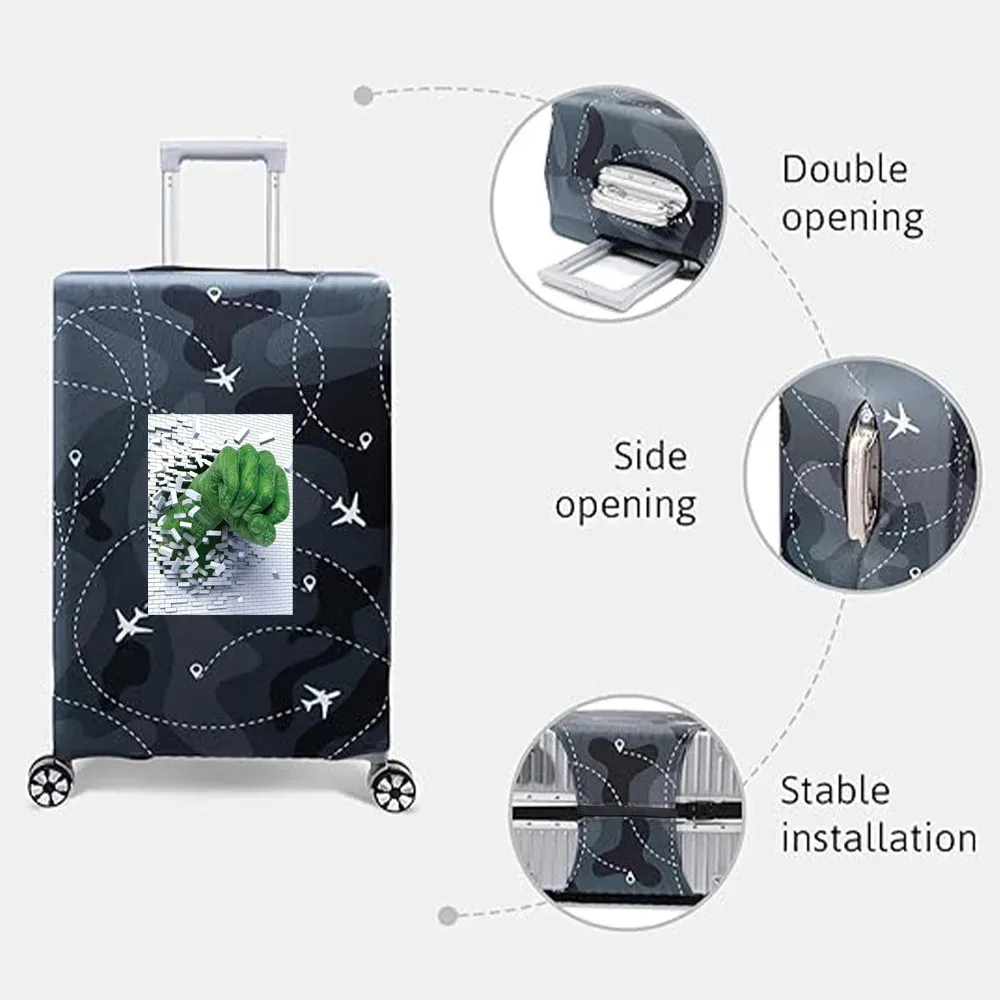 housse de protection pour bagages, housse de protection extensible anti-poussière pour bagages de 18 à 32 pouces, accessoires de voyage, série à motifs 3d