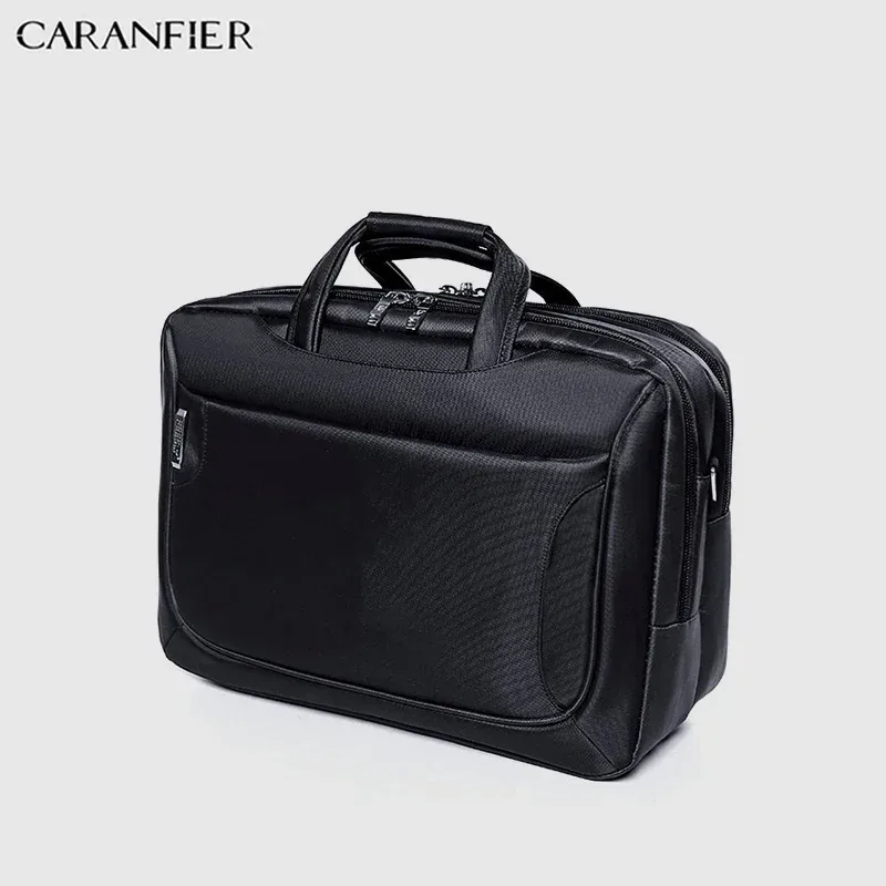 caranfier hommes porte-documents affaires sac de messager en nylon grande capacité multi-fonction 14 pouces ordinateur portable sacs à main à bandoulière