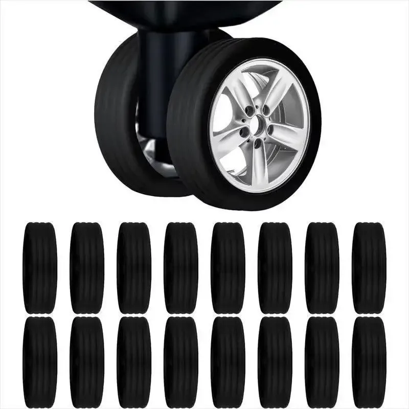 homefish housse de protection en silicone pour roues de valise, protège-roues silencieux pour chariot, accessoires de valise