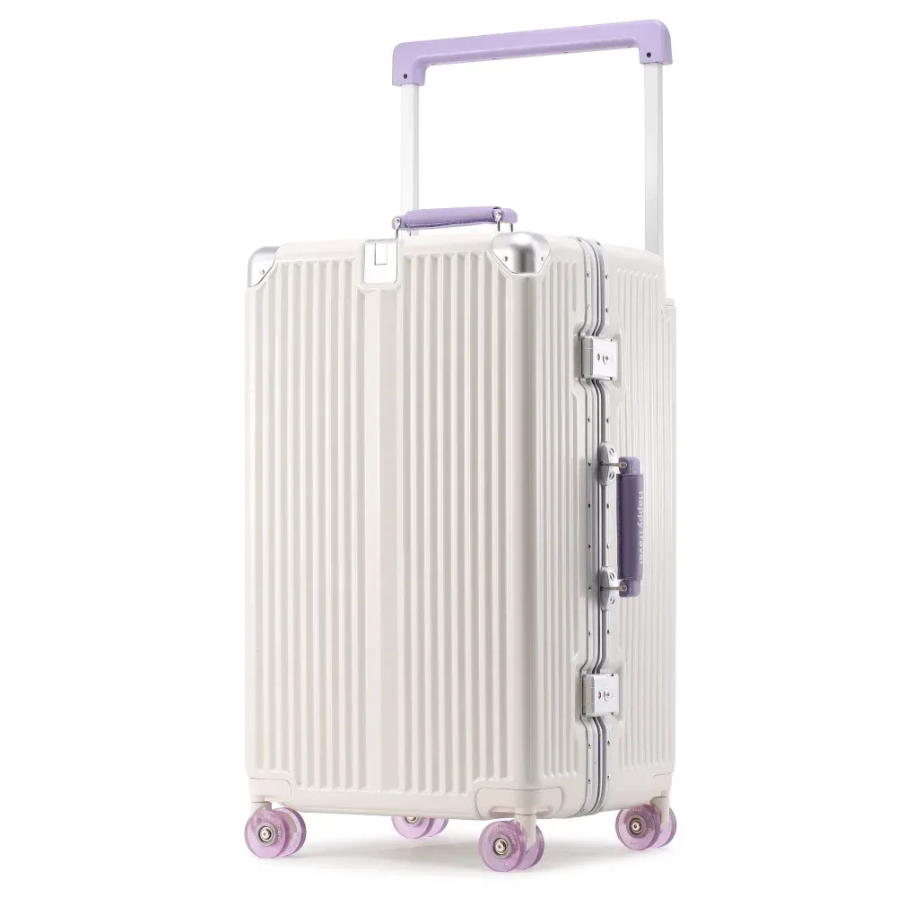 valise de voyage grande capacité bunnyfly - roues pivotantes silencieuses, serrure tsa, bagage moderne large pour les voyages 20/24/26/28 pouces