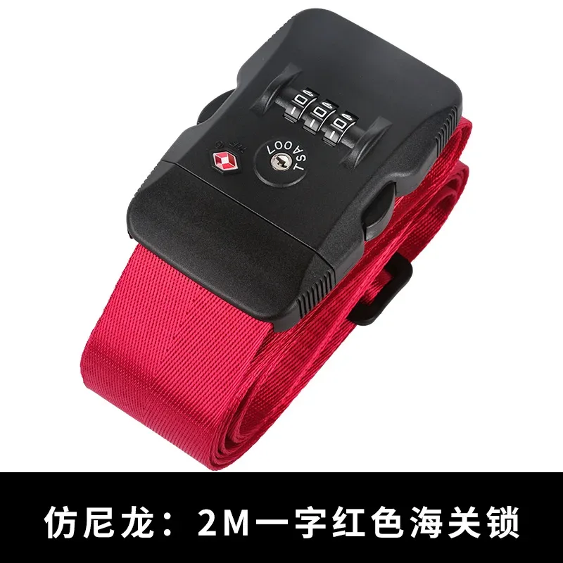 sangle de bagage en nylon épaissi avec cadenas tsa à combinaison, ceinture de fixation réglable pour sac de voyage et bagage à main
