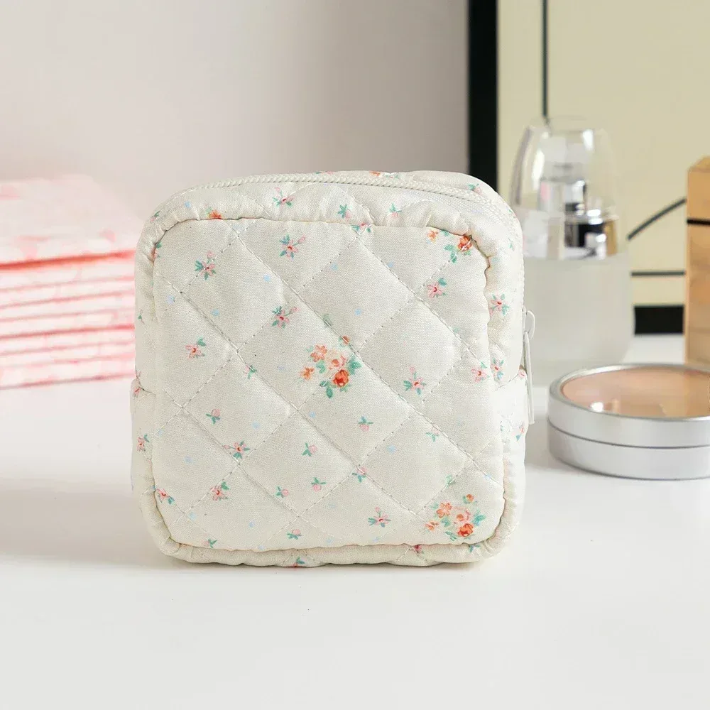 mini sac à cosmétiques avec nœud mignon pour femmes, sac de rangement pour serviettes hygiéniques, porte-tampon portable, mini sac de rangement pour maquillage et rouge à lèvres