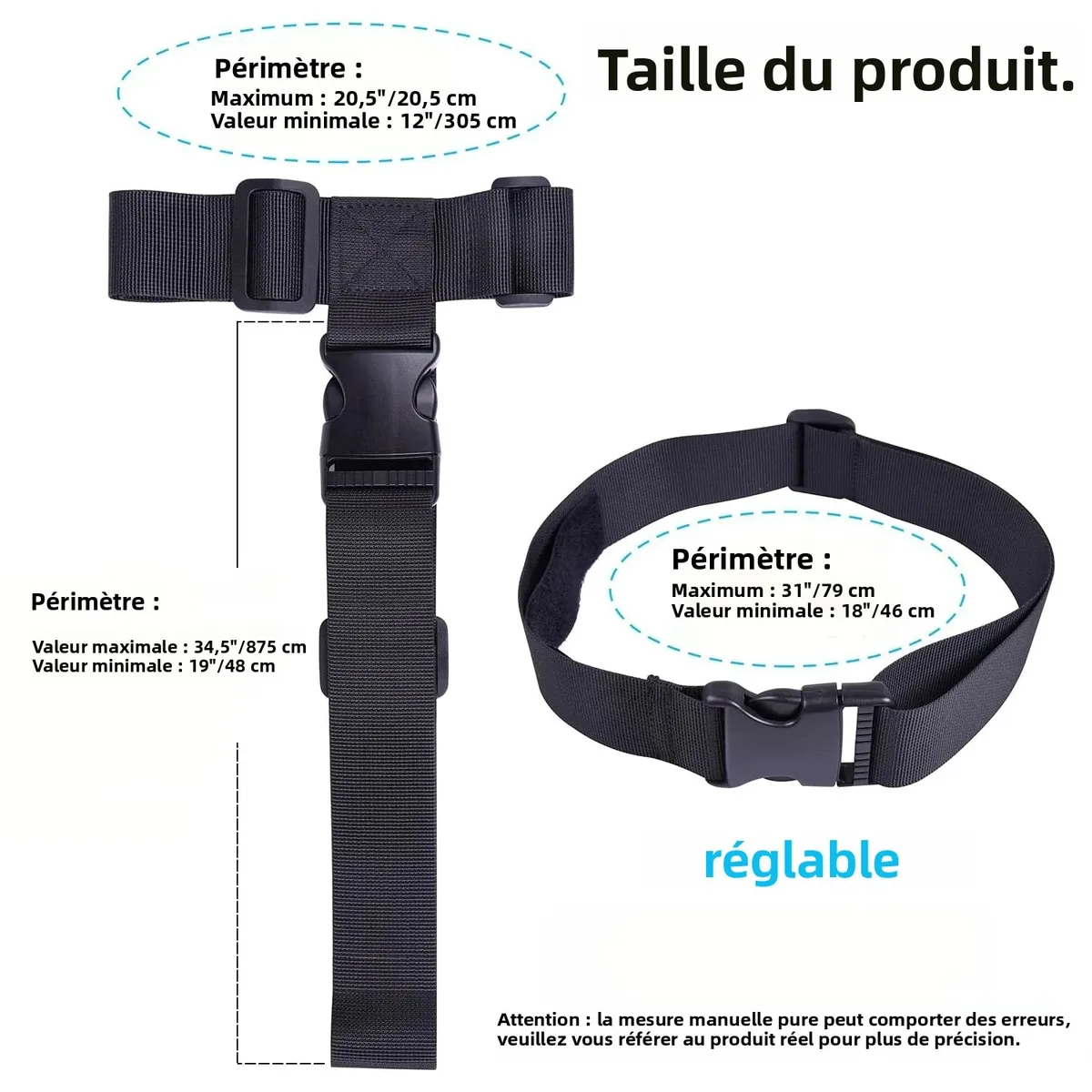 connecteur de sangle de bagage réglable – attache de bagage en nylon durable en forme de t avec boucle amovible pour un voyage sécurisé