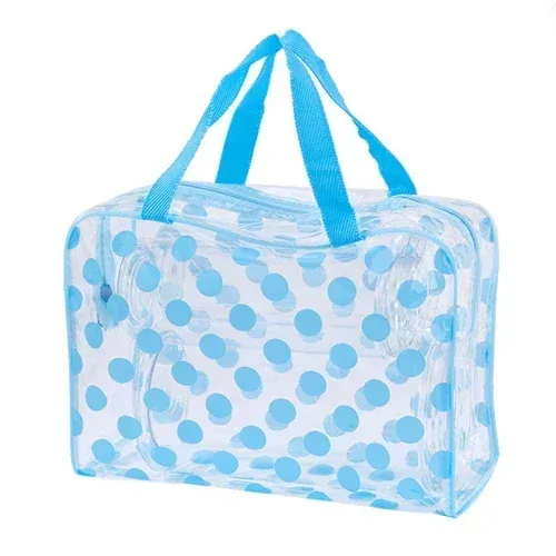 sac à cosmétiques mode dot femmes voyage transparent pvc imperméable neceser sacs de maquillage pochette de maquillage lavage trousse de toilette fourre-tout étui