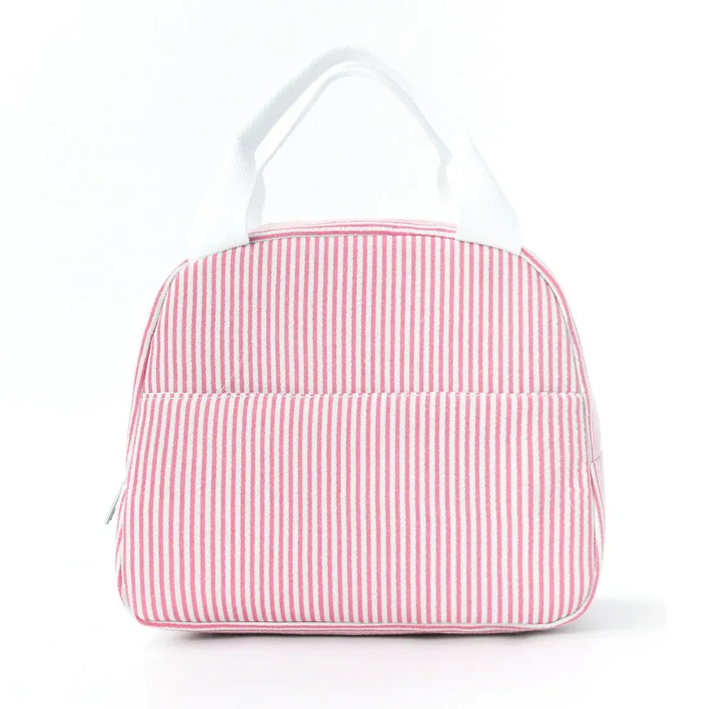 sac isotherme compact en velours côtelé, sac à déjeuner portable, sac de rangement grande capacité, sac à main minimaliste pour pique-nique