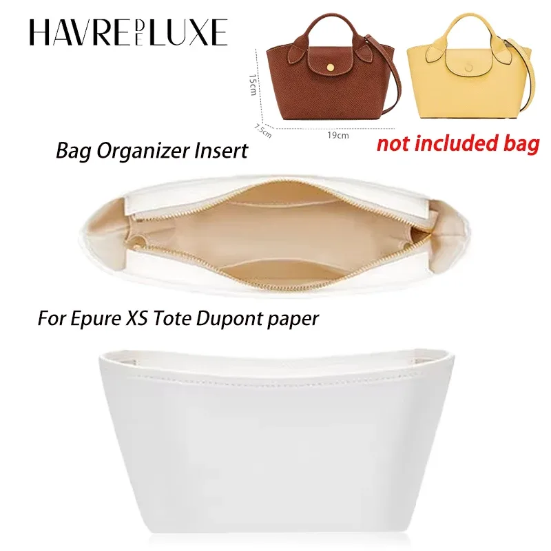 organisateur de sac en papier dupont pour sacs longchamp, avec support et accessoires, pour sacs à poignée supérieure en cuir mini et sacs à doublure intérieure