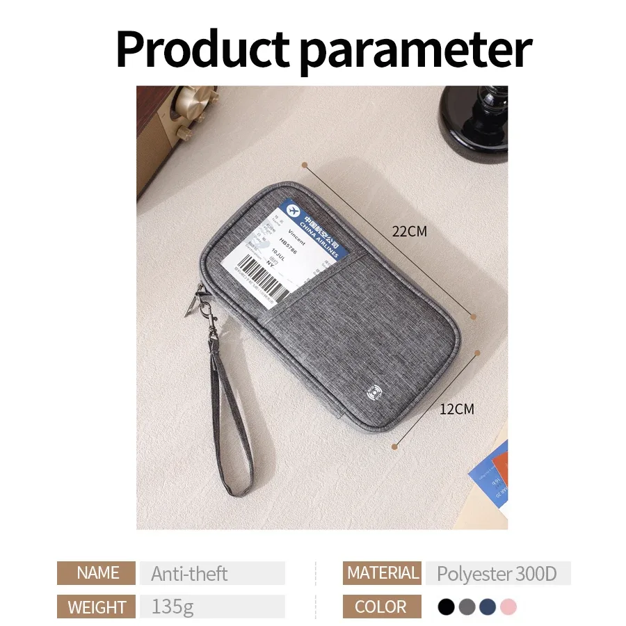 porte-passeport familial avec blocage rfid, portefeuille de voyage, organiseur de documents de voyage, étui pour cartes de crédit