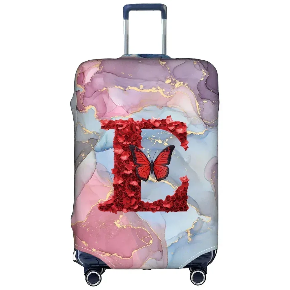 juste de bagage en tissu commandé, protecteur de valise, étui à bagages, étui de valise de for18-32 pouces, série rose rouge, évaluation de voyage