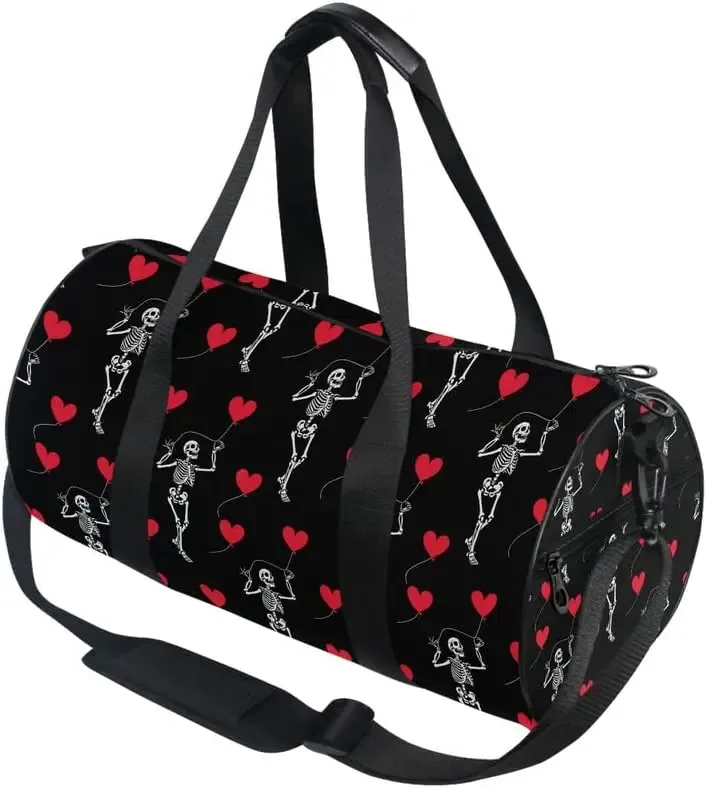 sacs de sport black skull moth pour hommes et femmes, crânes magiques, sac de sport, bagages de voyage, sacs de nuit
