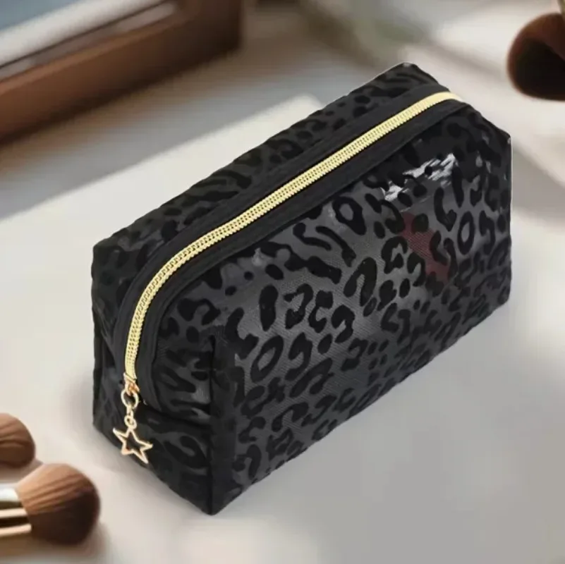 sac à cosmétiques en maille pour femmes, sac de rangement de voyage, organisateur de maquillage, pochette de maquillage portable, petite et grande trousse de toilette, étui de beauté