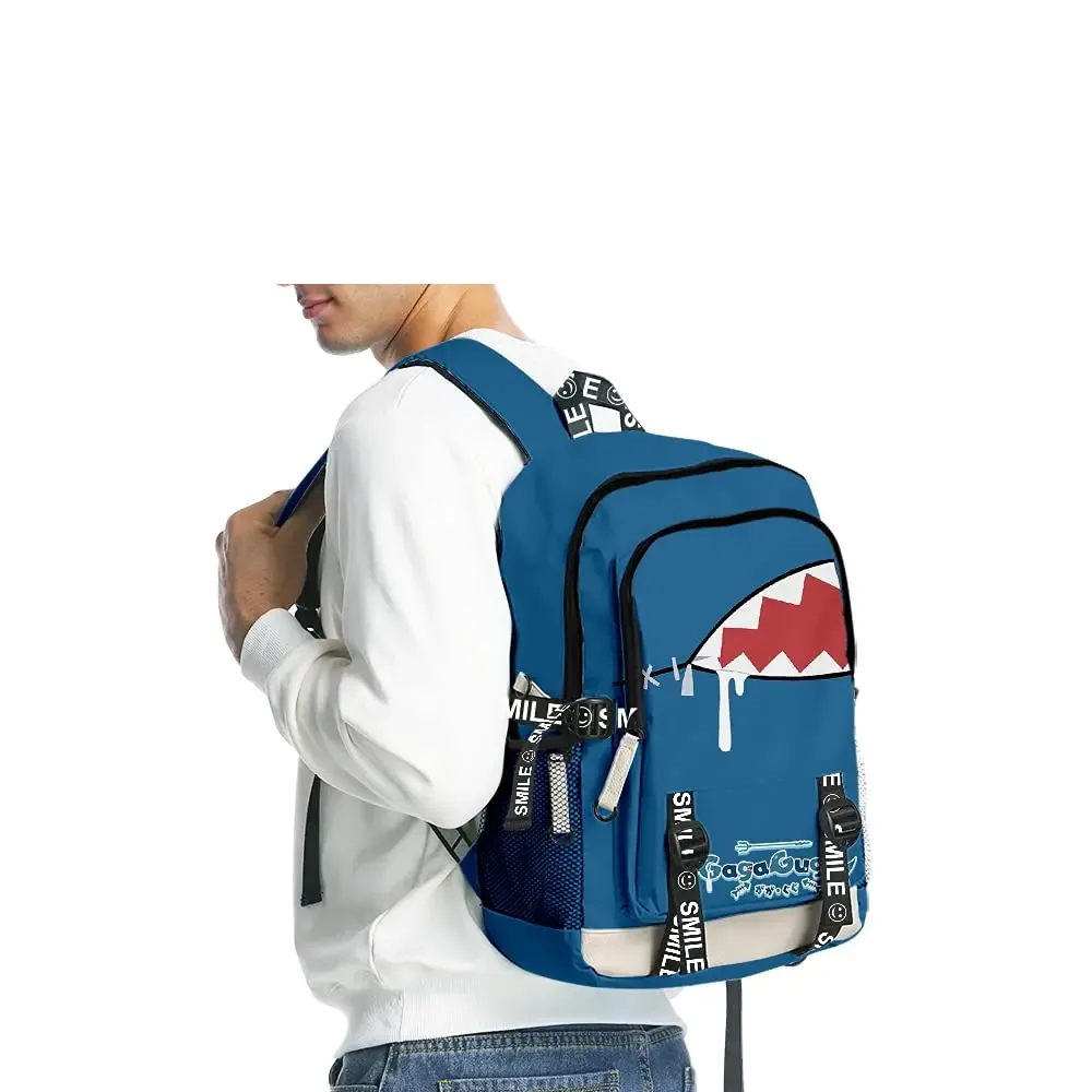 sac à dos 3d hololive vtuber gawr gura, trois pièces, pour hommes et femmes, sac à dos décontracté, sac de poitrine, trousse à crayons, 2022