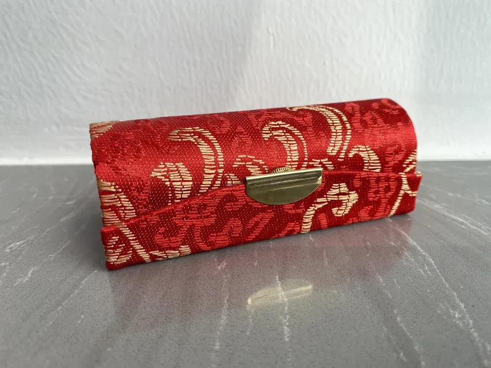 étui à rouge à lèvres jacquard à fleurs, boîte à bijoux unique, mallette de rangement de brillant à lèvres, sacs à cosmétiques avec miroir, boîte de rangement de maquillage pour femmes