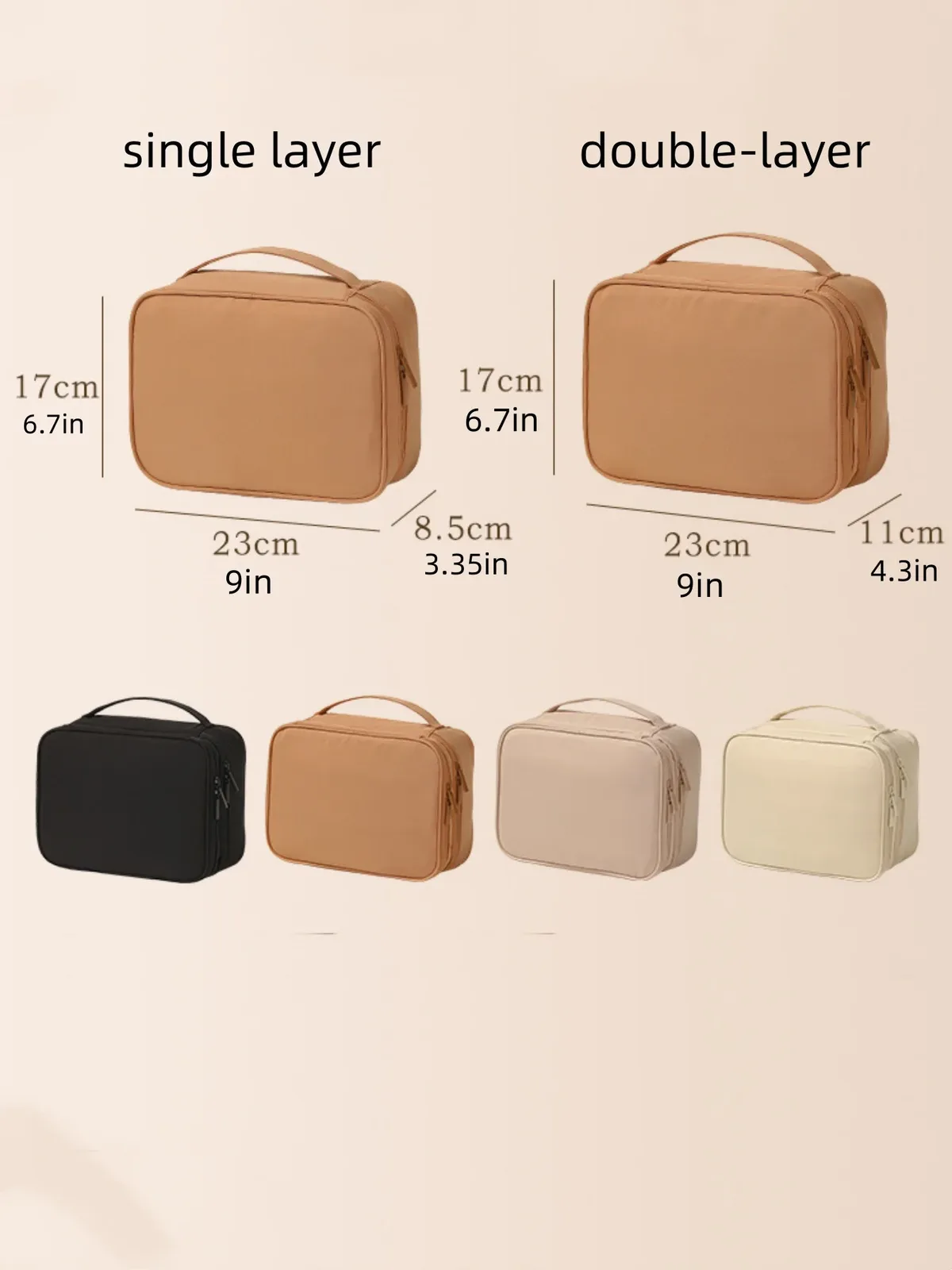 matériel en tissu oxford épais, simple ou double couche, trousse de toilette et de maquillage à la mode, adaptée aux voyages, aux voyages au travail, aux sorties quotidiennes, aux câbles de données